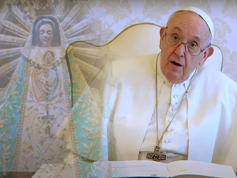 Francisco reza a la Virgen de Lujan por la salud de los argentinos